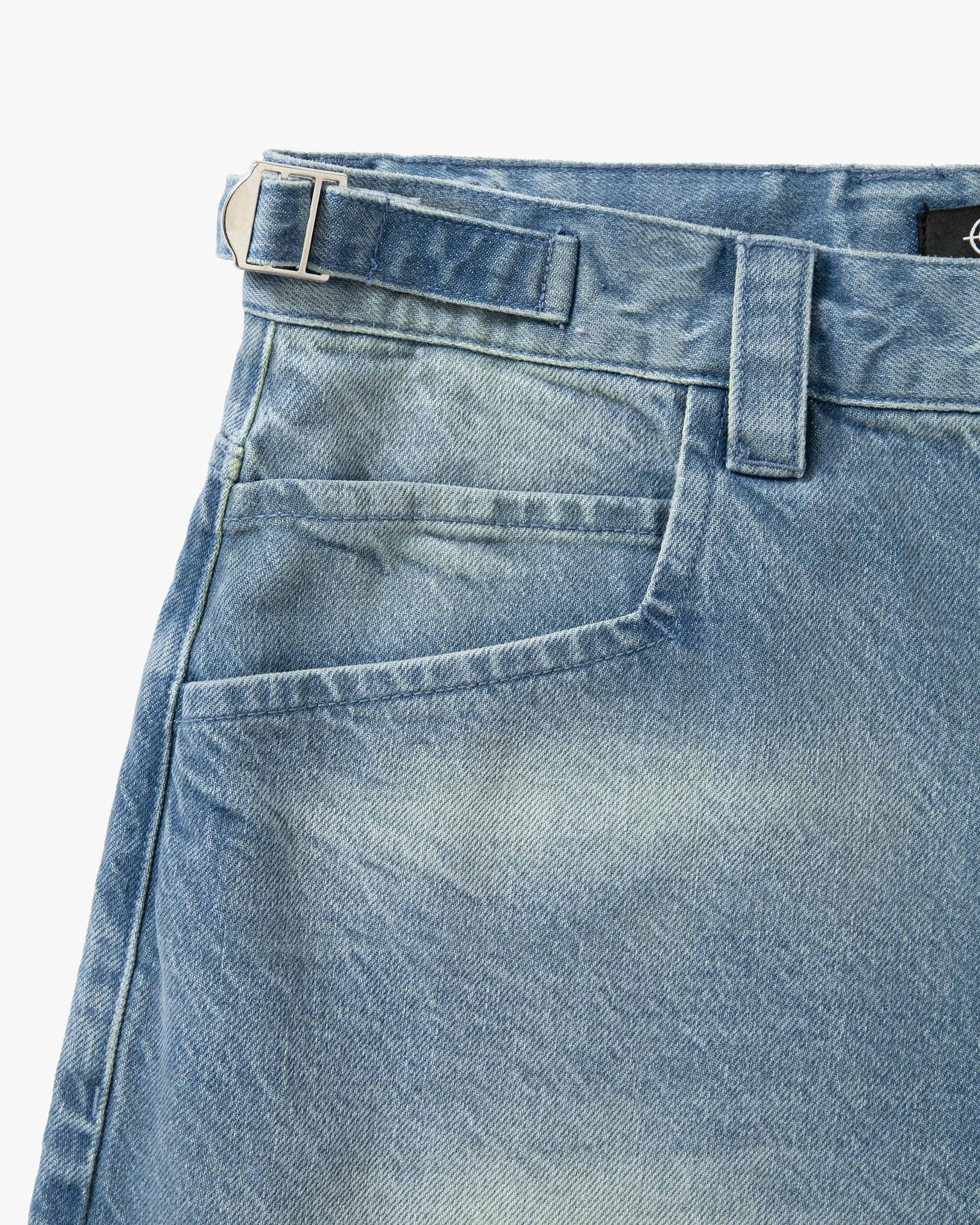 VINTAGE BLUE DENIM JORTS