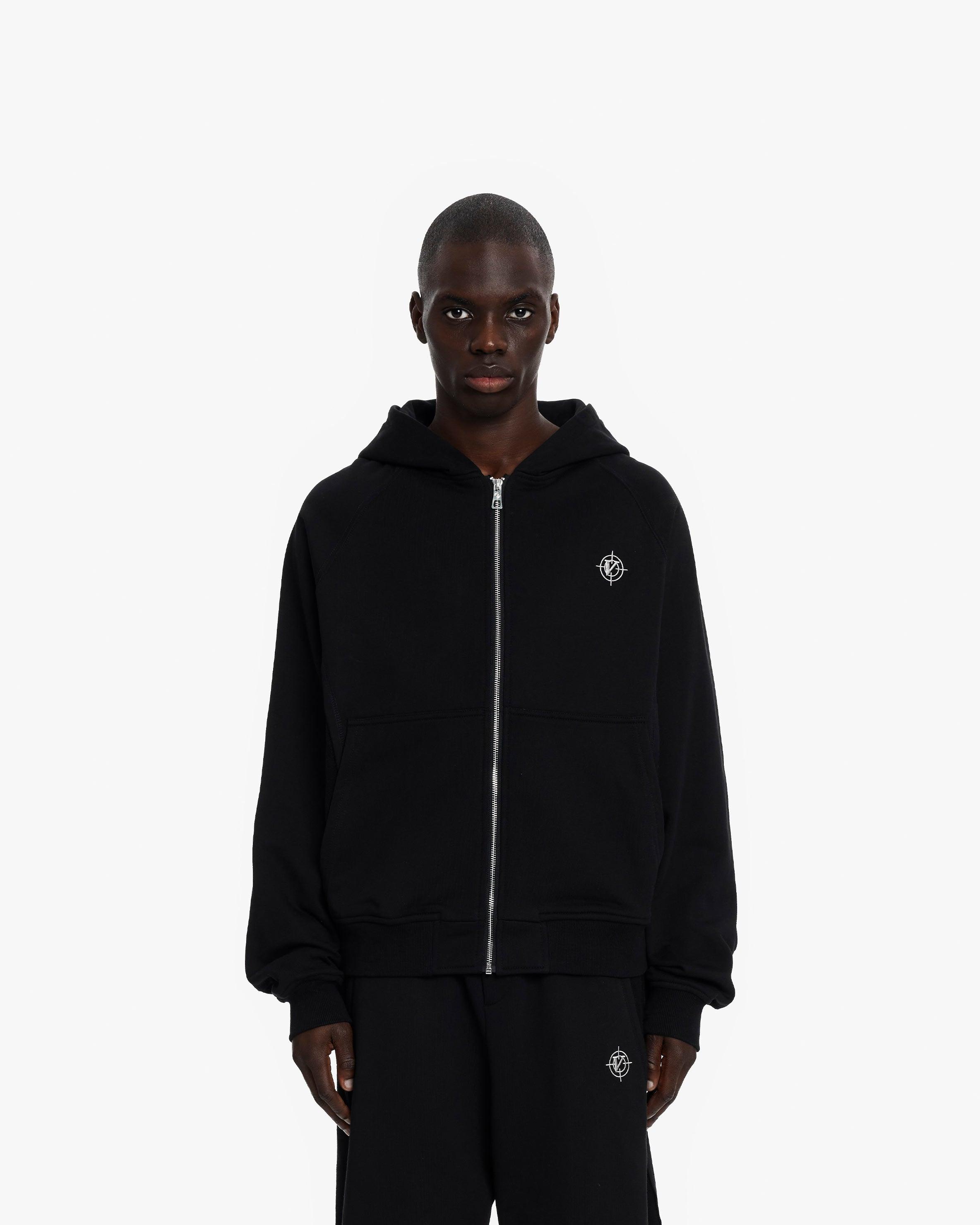 INSIDE OUT ZIP HOODIE BLACK (OLD SIZING)
