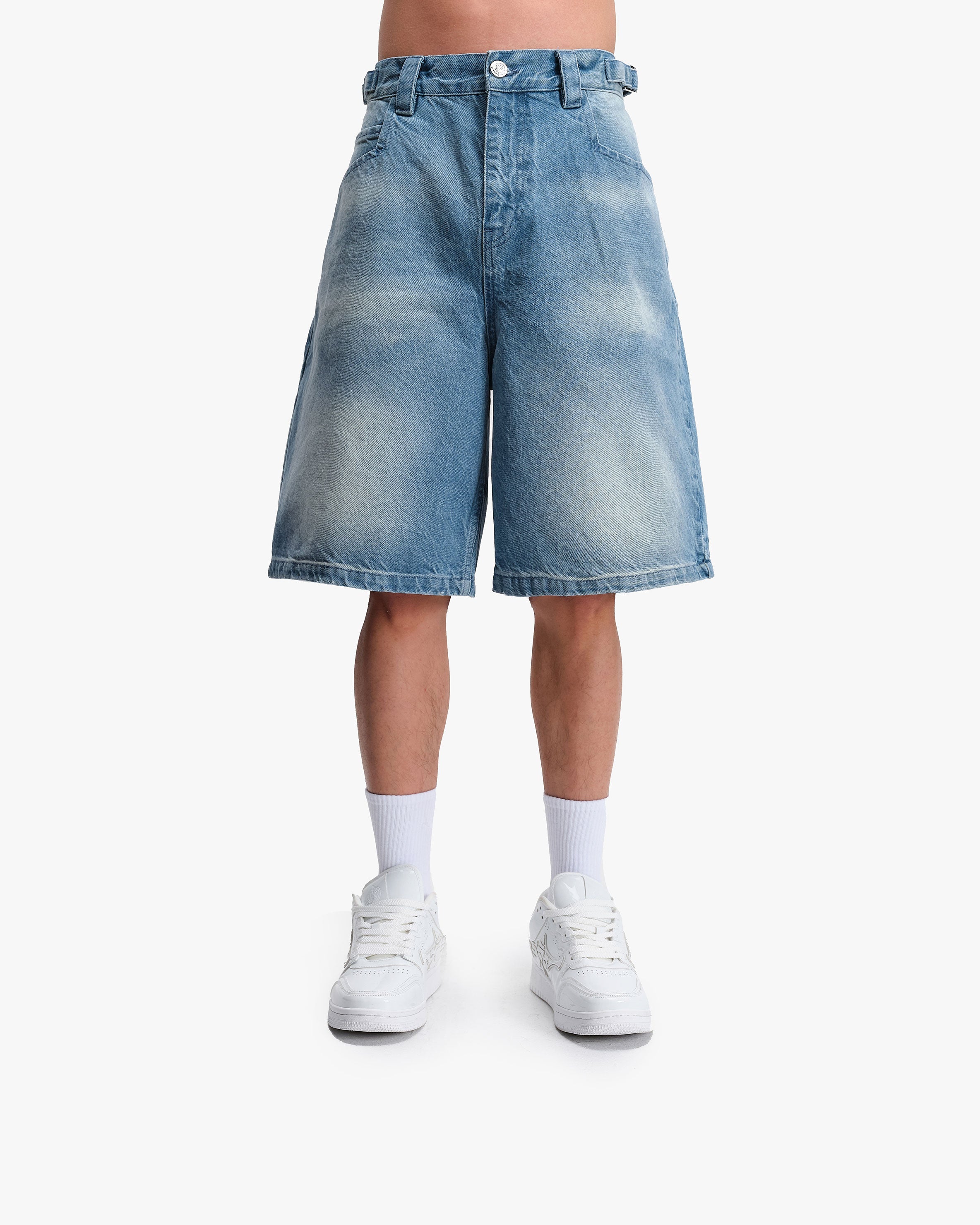 VINTAGE BLUE DENIM JORTS