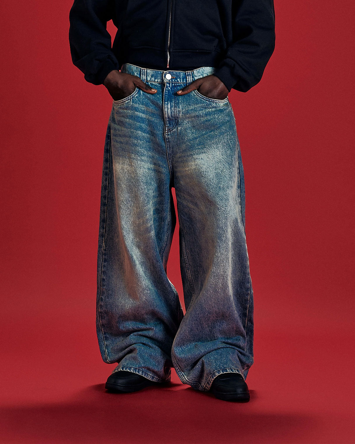 THE BAGGY DENIM PETROL WASHED