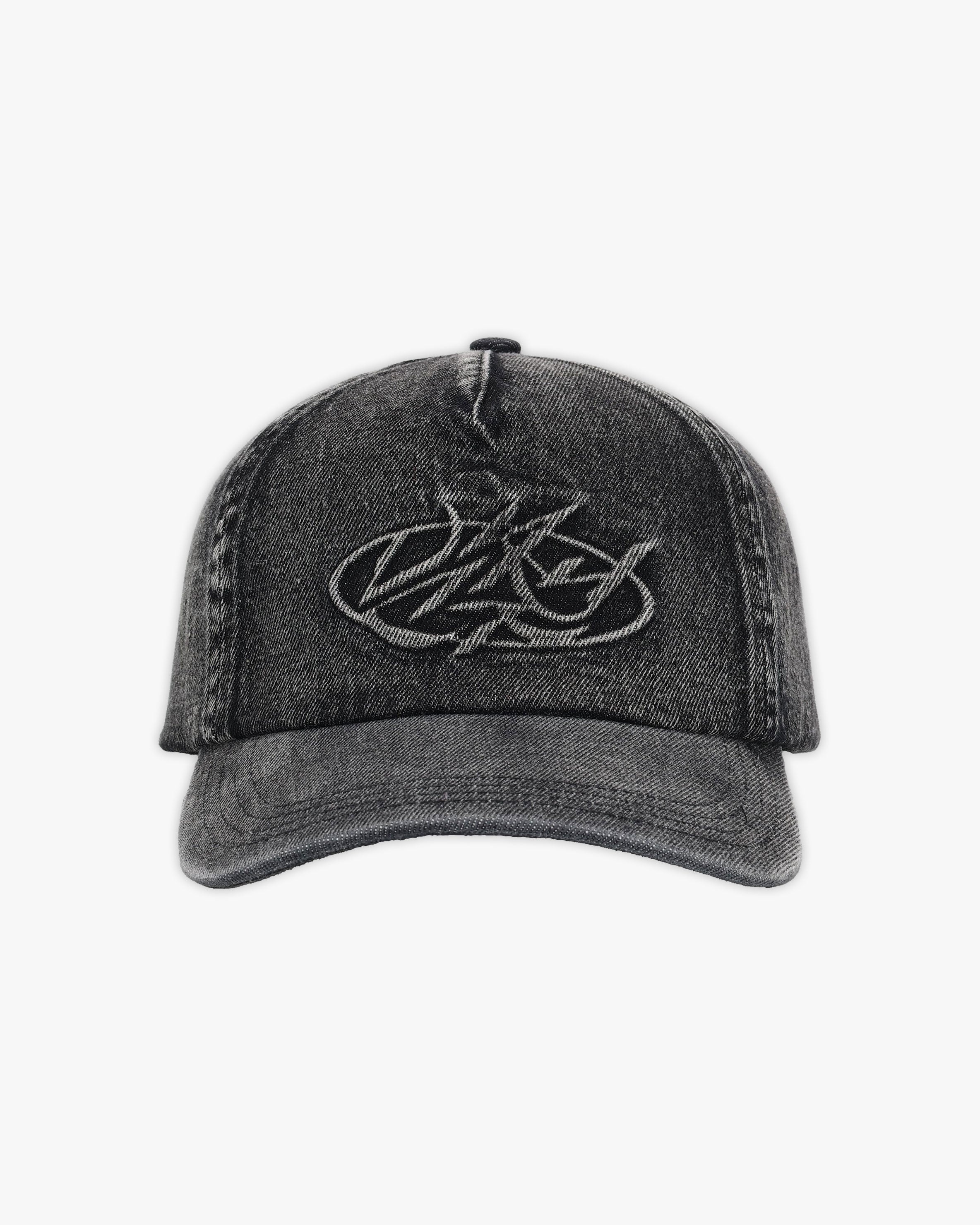 SCRIPT DENIM CAP BLACK
