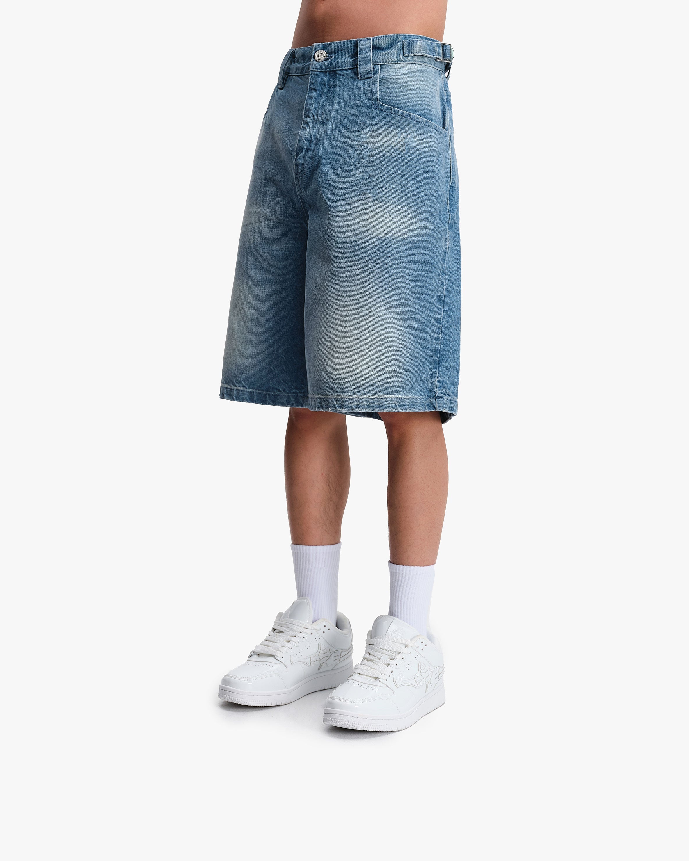 VINTAGE BLUE DENIM JORTS