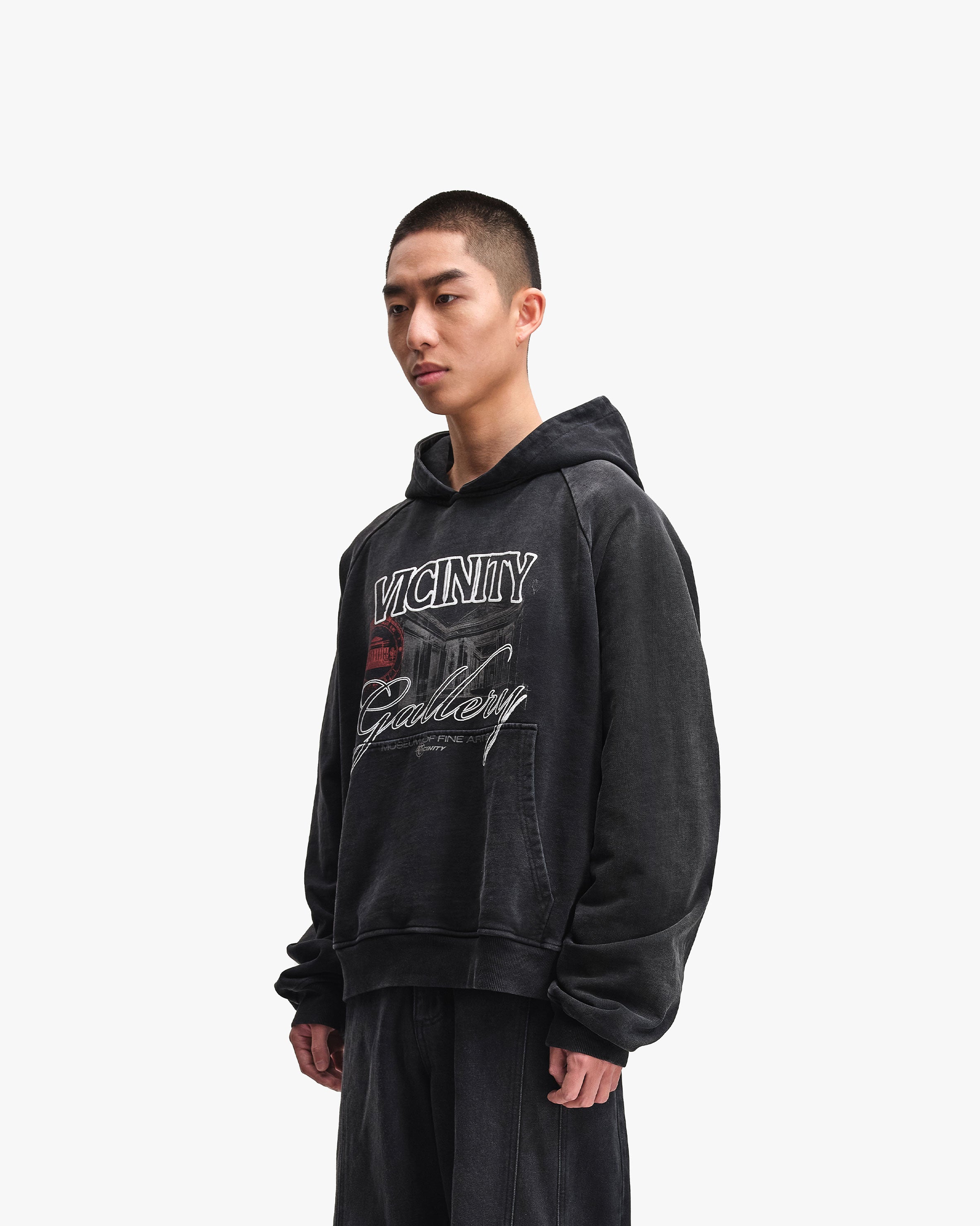 GALLERY HOODIE WASHED BLACK