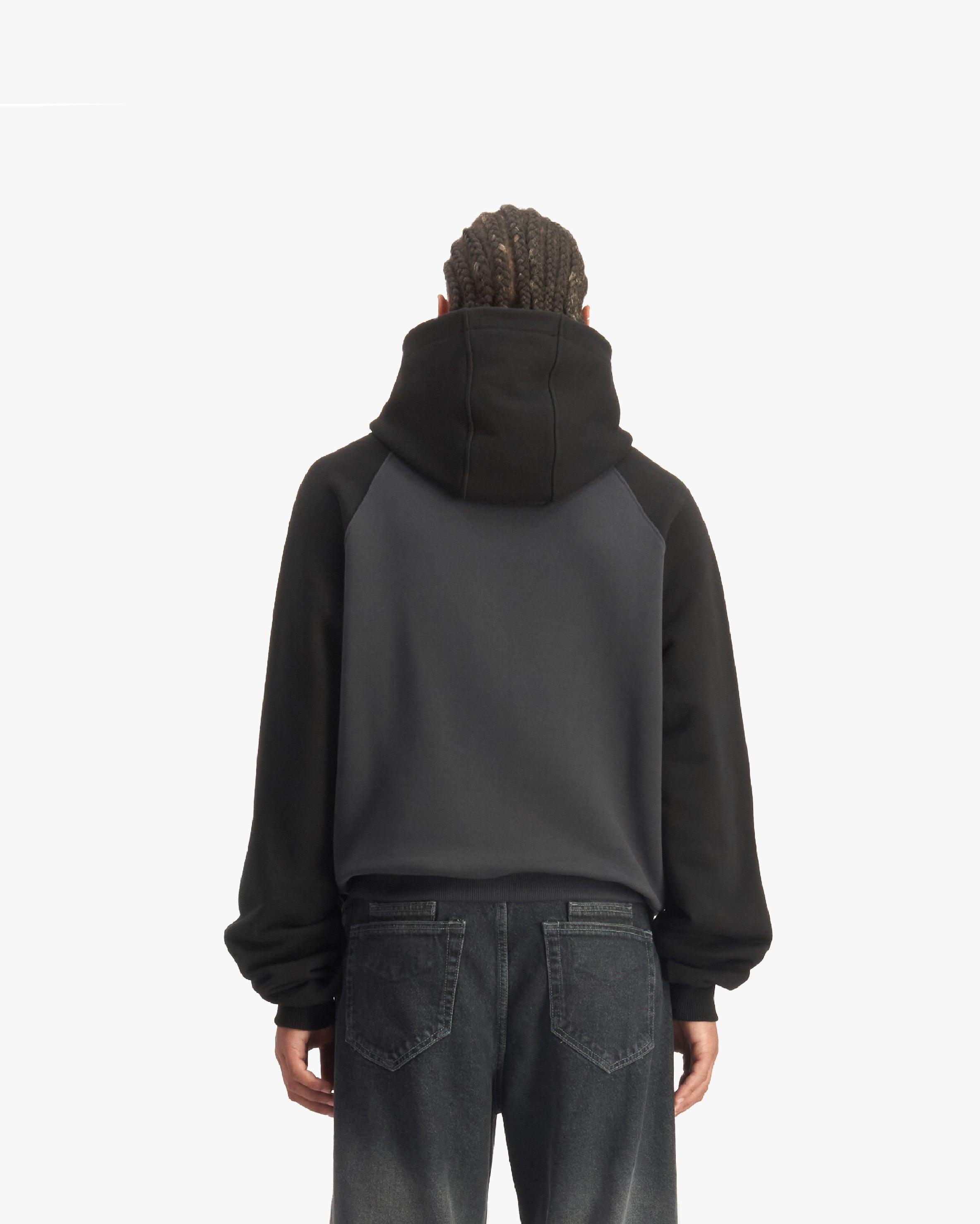 BICOLOR SHOOTING HOUSE HOODIE DARK GREY/BLACK