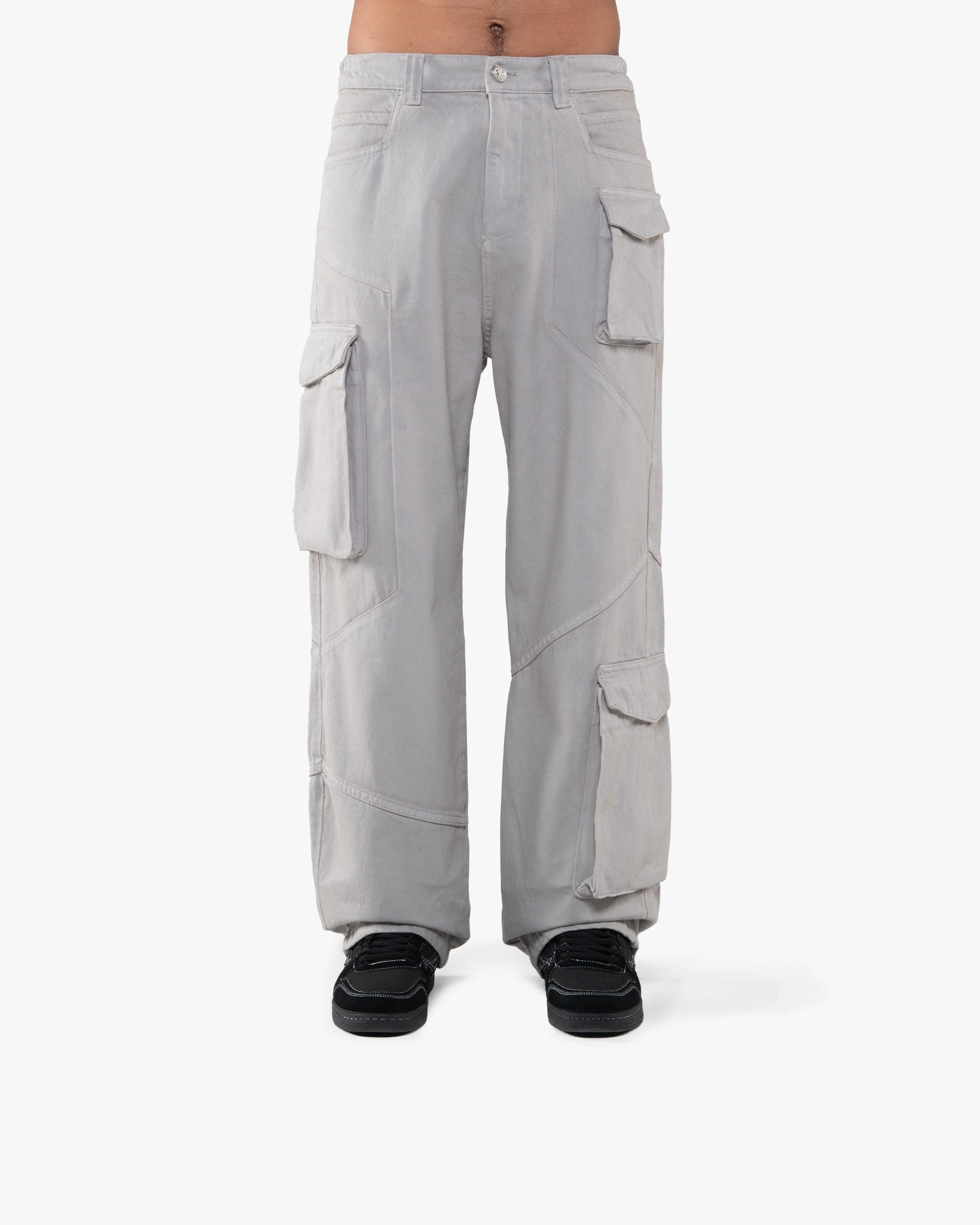 ASYMETRICAL CARGOPANTS DARK GREY