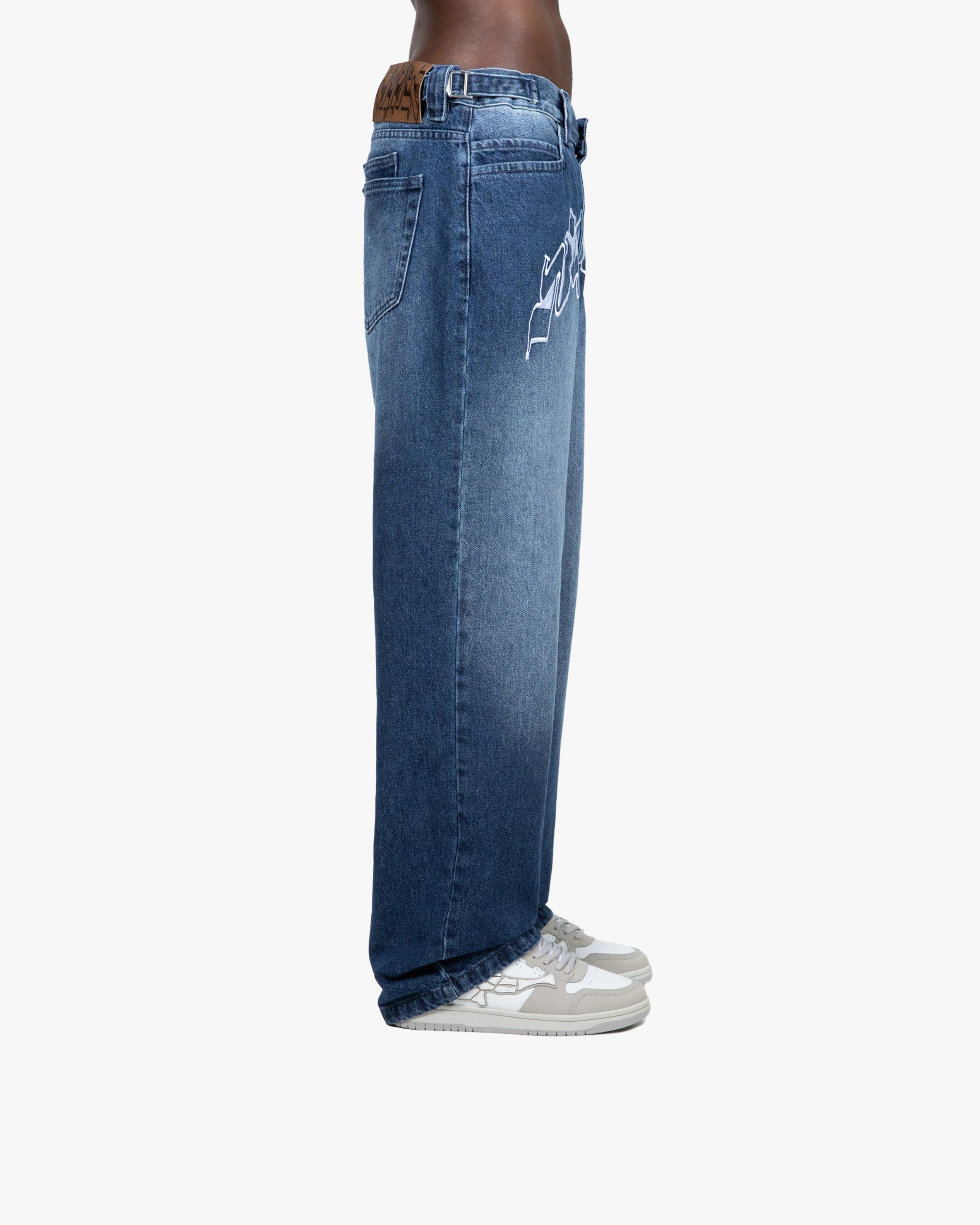 OUTLINED MIRAGE DENIM DARK BLUE / WHITE