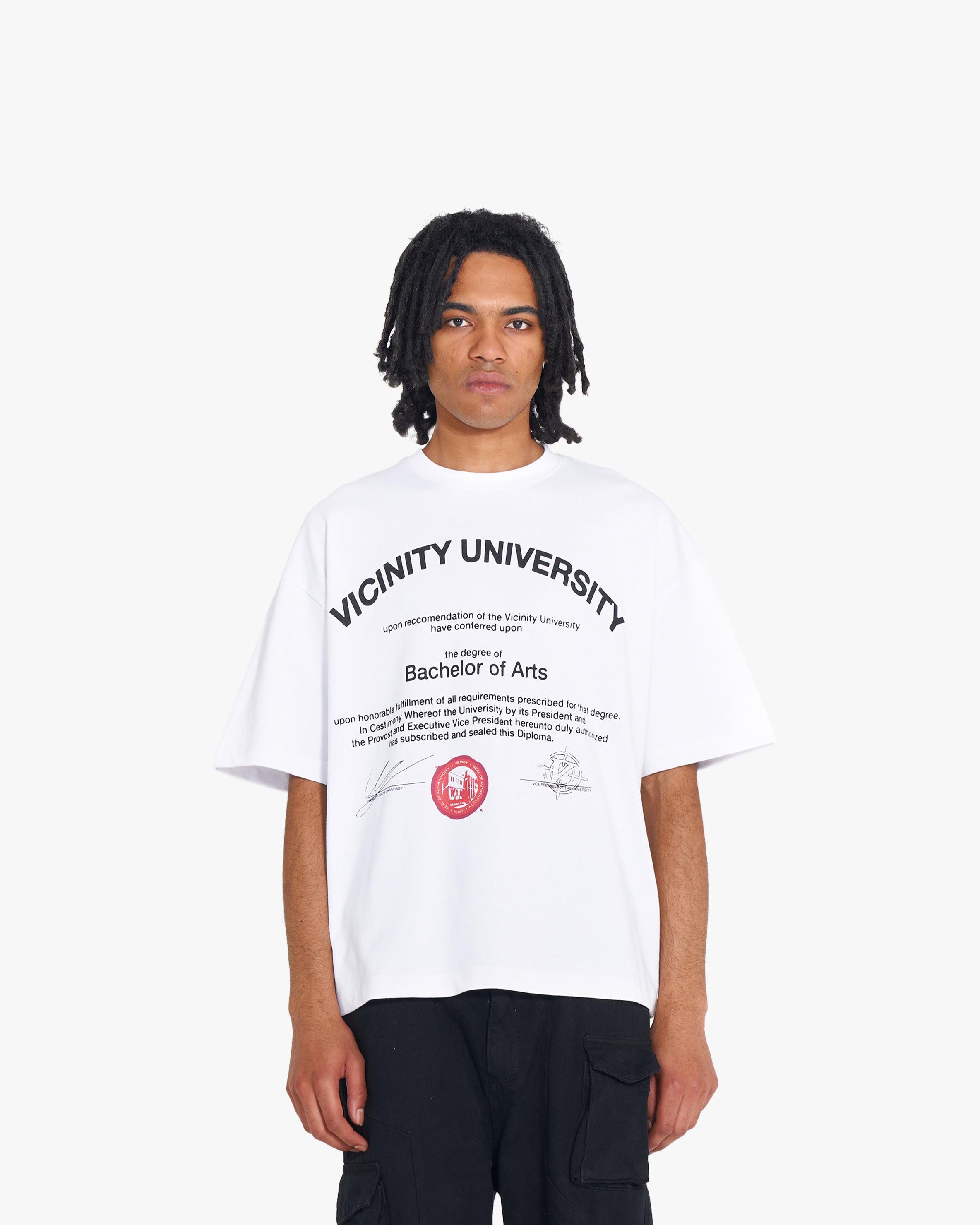 UNIVERSITY TEE WHITE