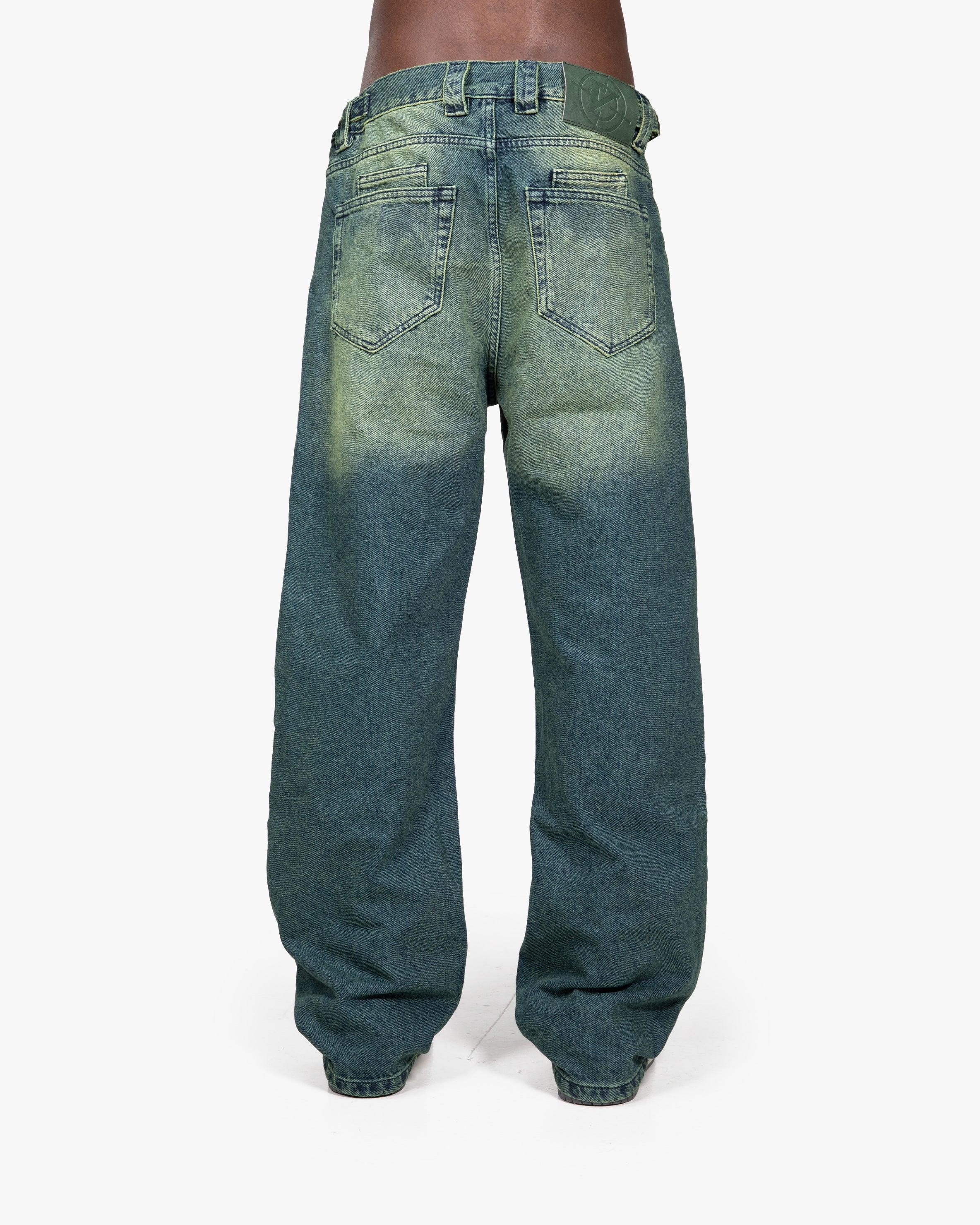 GREEN TINTED DENIM